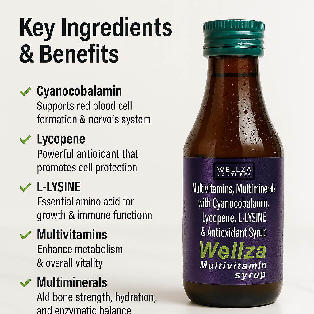 🛒 Wellza Multivitamin Syrup — Your Daily Dose of Vitality